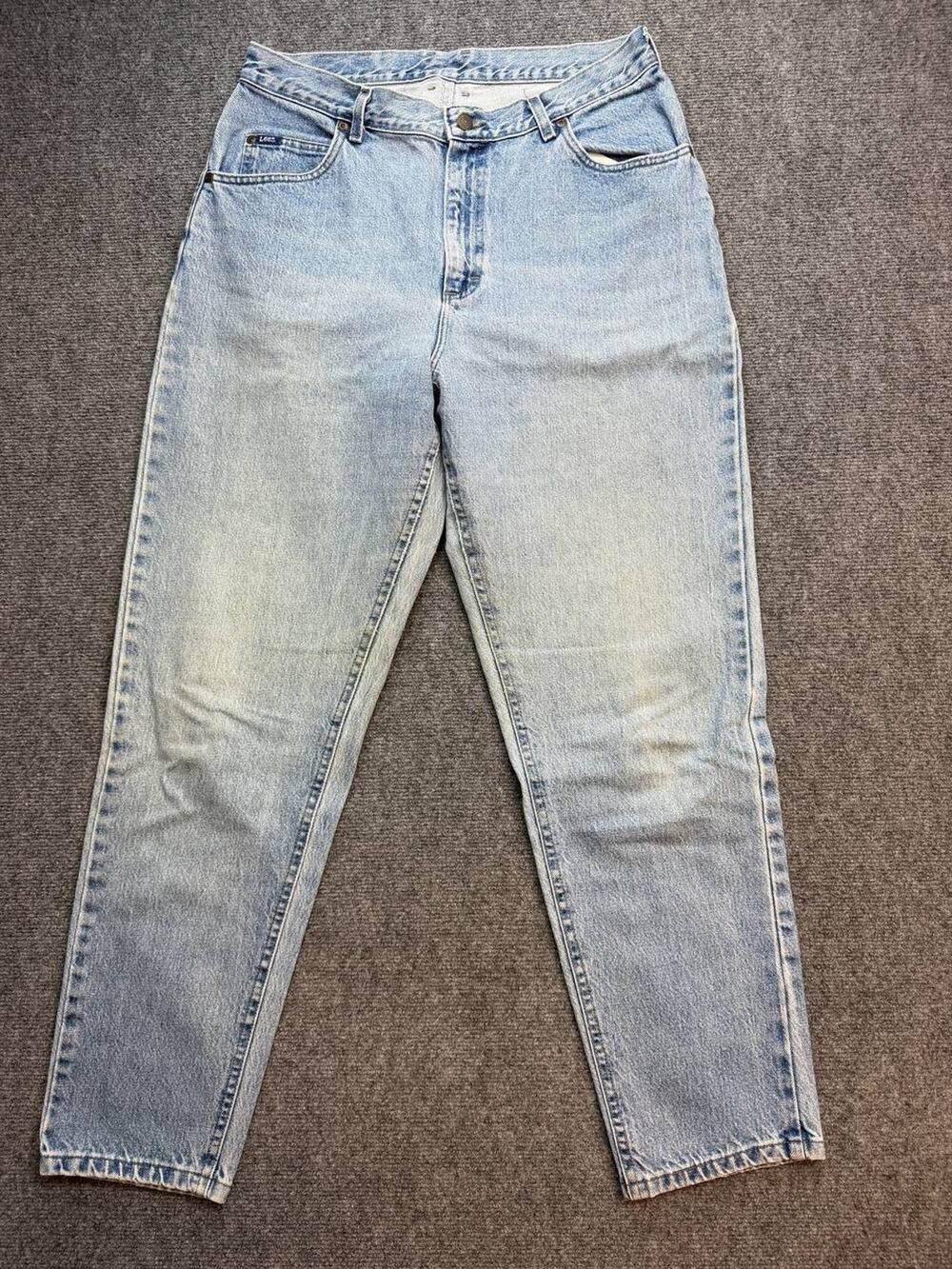 Vintage Lee Original Jeans Women's 14 M W765-040 High Rise Tapered Light Wash